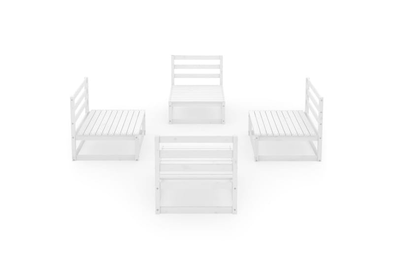 loungesæt til haven 4 dele massivt fyrretræ hvid - Hvid - Have - Udendørs miljø - Altan & terrasse - Altanmøbler