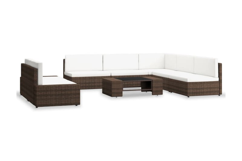 Loungesæt Til Haven 7 Dele Polyrattan Brun - Brun - Have - Udendørs miljø - Altan & terrasse - Altanmøbler