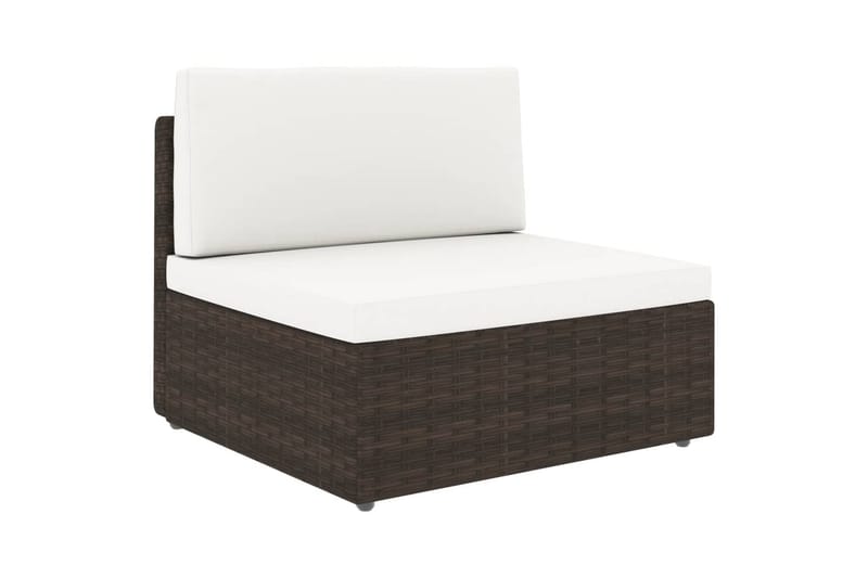 Loungesæt Til Haven 7 Dele Polyrattan Brun - Brun - Have - Udendørs miljø - Altan & terrasse - Altanmøbler