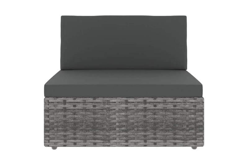 Loungesæt Til Haven 8 Dele Polyrattan Grå - Grå - Have - Udendørs miljø - Altan & terrasse - Altanmøbler