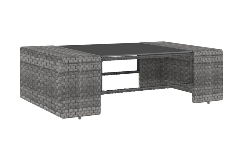Loungesæt Til Haven 8 Dele Polyrattan Grå - Grå - Have - Udendørs miljø - Altan & terrasse - Altanmøbler