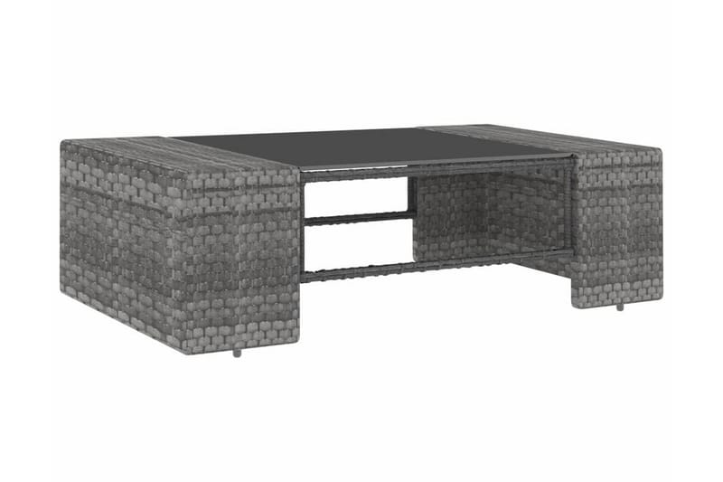 Loungesæt Til Haven 8 Dele Polyrattan Grå - Grå - Have - Udendørs miljø - Altan & terrasse - Altanmøbler