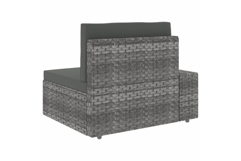 Loungesæt Til Haven 9 Dele Polyrattan Grå - Grå - Have - Udendørs miljø - Altan & terrasse - Altanmøbler