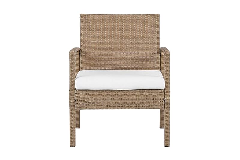 Loungesæt til udendørs brug 4-personers polyrattan lysebrun MARSALA - Træ/natur - Have - Udendørs miljø - Altan & terrasse - Altanmøbler