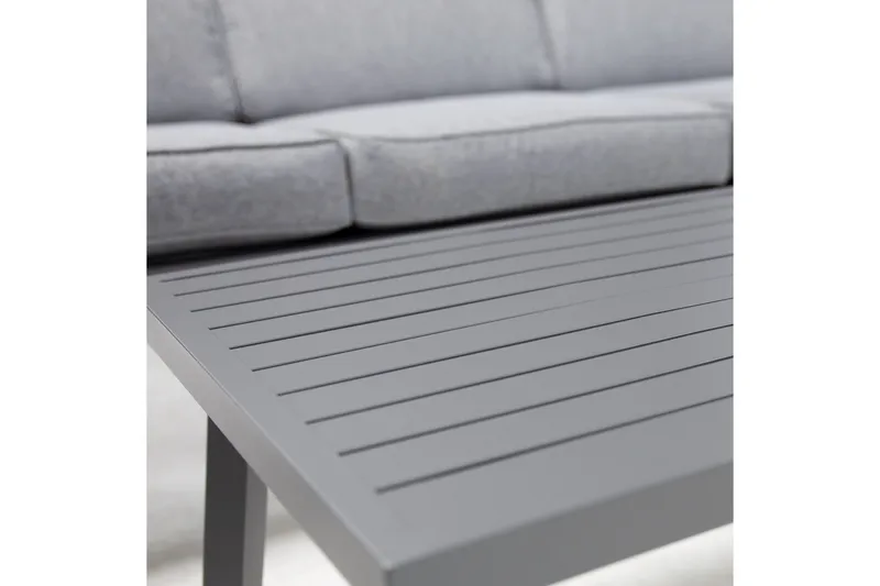 Møbelsæt CASPER bord sofa og 2 stole Mørkegrå - Have - Udendørs miljø - Altan & terrasse - Altanmøbler