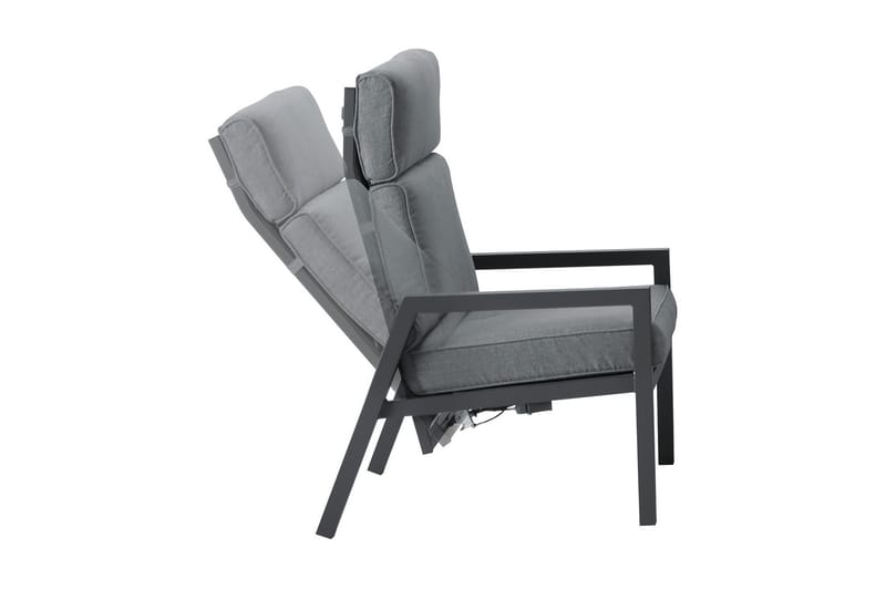 Møbelsæt CASPER bord sofa og 2 stole Mørkegrå - Have - Udendørs miljø - Altan & terrasse - Altanmøbler