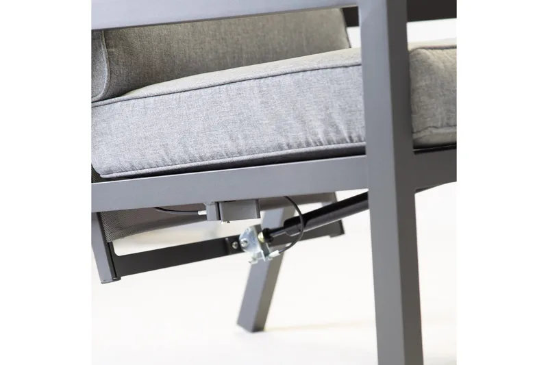 Møbelsæt CASPER bord sofa og 2 stole Mørkegrå - Have - Udendørs miljø - Altan & terrasse - Altanmøbler