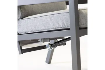 Møbelsæt CASPER bord sofa og 2 stole Mørkegrå - Havemøbler - Loungemøbler - Sofagrupper udendørs