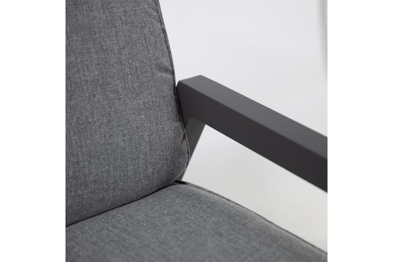 Møbelsæt CASPER bord sofa og 2 stole Mørkegrå - Have - Udendørs miljø - Altan & terrasse - Altanmøbler