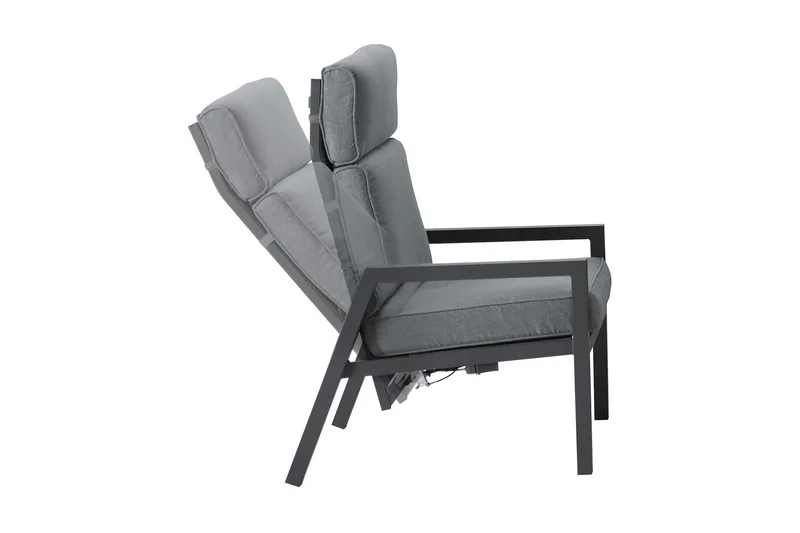 Møbelsæt CASPER bord sofa og 2 stole Mørkegrå - Have - Udendørs miljø - Altan & terrasse - Altanmøbler