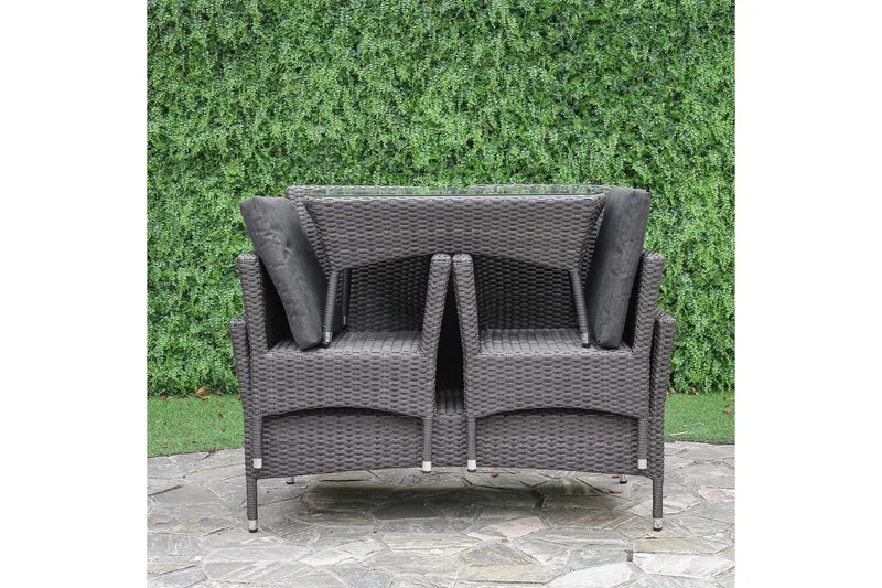 Møbelsæt WATERS bord sofa og 2 stole - Have - Udendørs miljø - Altan & terrasse - Altanmøbler