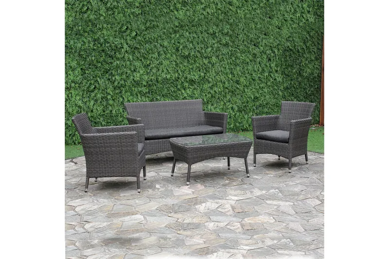 Møbelsæt WATERS bord sofa og 2 stole - Have - Udendørs miljø - Altan & terrasse - Altanmøbler