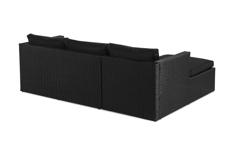 Mendoza 4-personers Sofagruppe - Sort / Sorte puder - Have - Udendørs miljø - Altan & terrasse - Altanmøbler