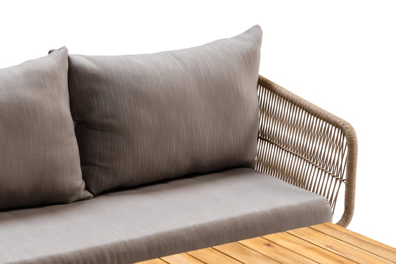 Morocco Loungesæt - Akacie/Brun/Beige - Have - Udendørs miljø - Altan & terrasse - Altanmøbler