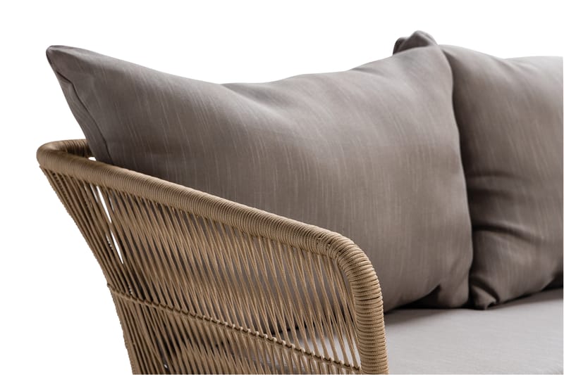 Morocco Loungesæt - Akacie/Brun/Beige - Have - Udendørs miljø - Altan & terrasse - Altanmøbler