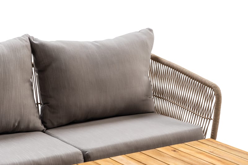 Morocco Sofagruppe - Akacie/Brun/Beige - Have - Udendørs miljø - Altan & terrasse - Altanmøbler