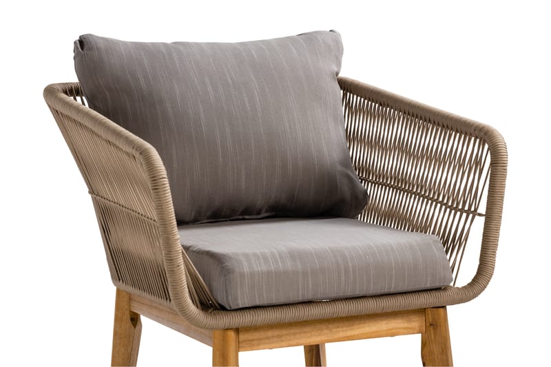 Morocco Sofagruppe - Akacie/Brun/Beige - Have - Udendørs miljø - Altan & terrasse - Altanmøbler