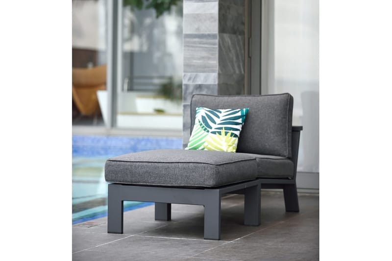 Palau Lænestol med Fodskammel - Grå - Havemøbler - Loungemøbler - Loungestol udendørs