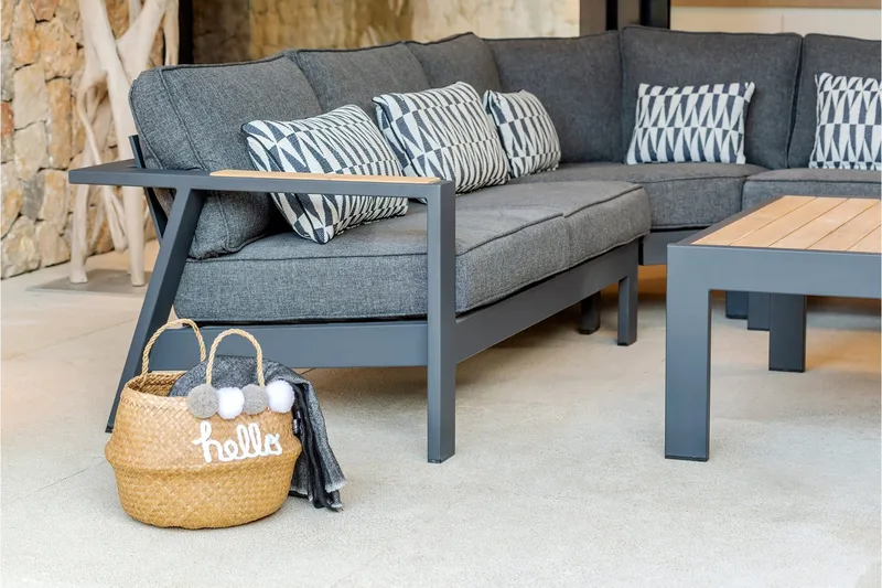 Palau Loungesæt 6-Pers., Træ/Grå