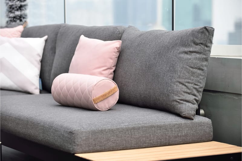 Portals Loungesæt 4-pers - Sort / teak - Have - Udendørs miljø - Altan & terrasse - Altanmøbler