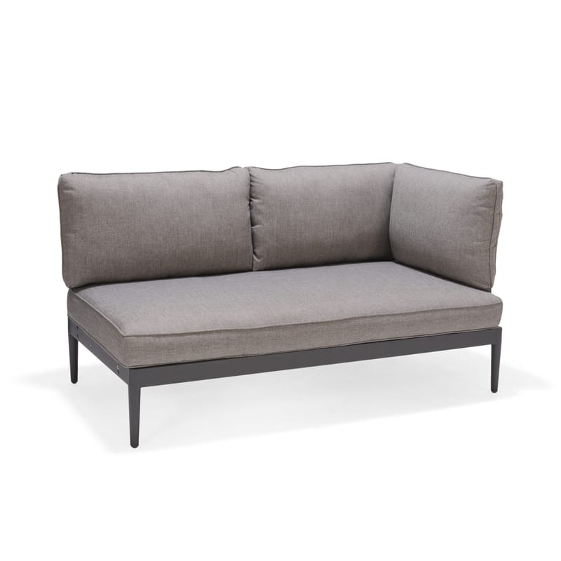 TOPAZ Sæt Daybed + 2-personers sofa + sofabord 73 cm - Magnesiumgrå - Have - Udendørs miljø - Altan & terrasse - Altanmøbler