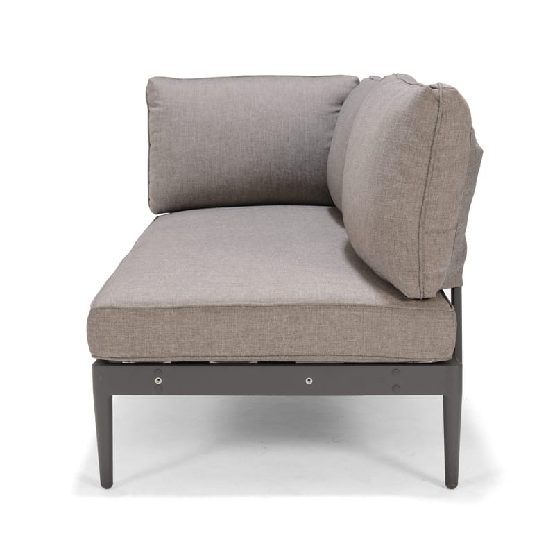 TOPAZ Sæt Daybed + 2-personers sofa + sofabord 73 cm - Magnesiumgrå - Have - Udendørs miljø - Altan & terrasse - Altanmøbler