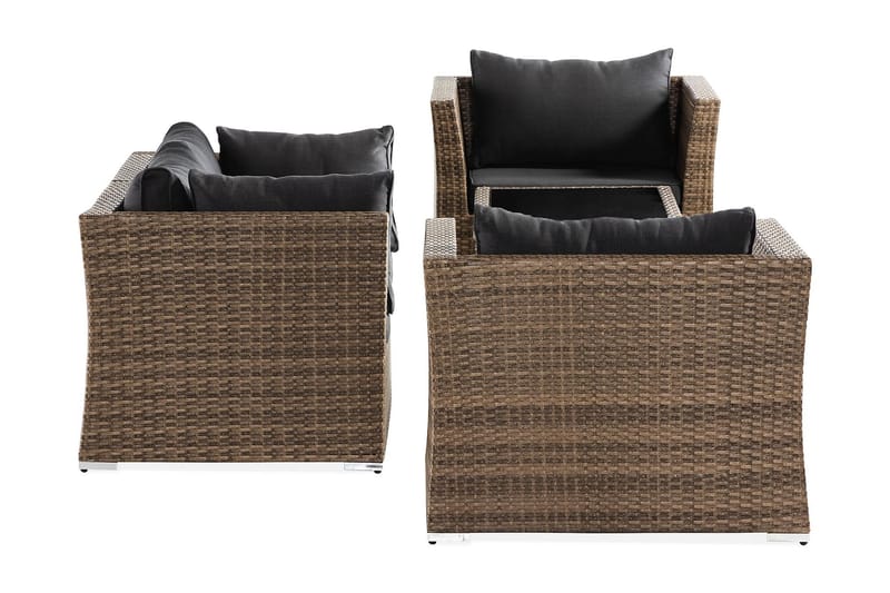 Wisconsin Premium Loungesæt 4-Pers. - Glas/Polyrattan/Sand - Have - Udendørs miljø - Altan & terrasse - Altanmøbler