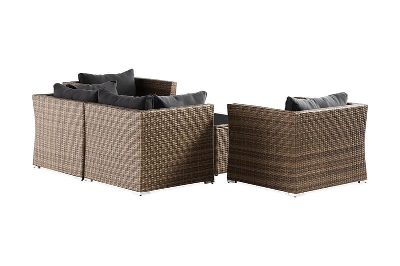 Wisconsin Premium Loungesæt 4-Pers. - Glas/Polyrattan/Sand - Have - Udendørs miljø - Altan & terrasse - Altanmøbler
