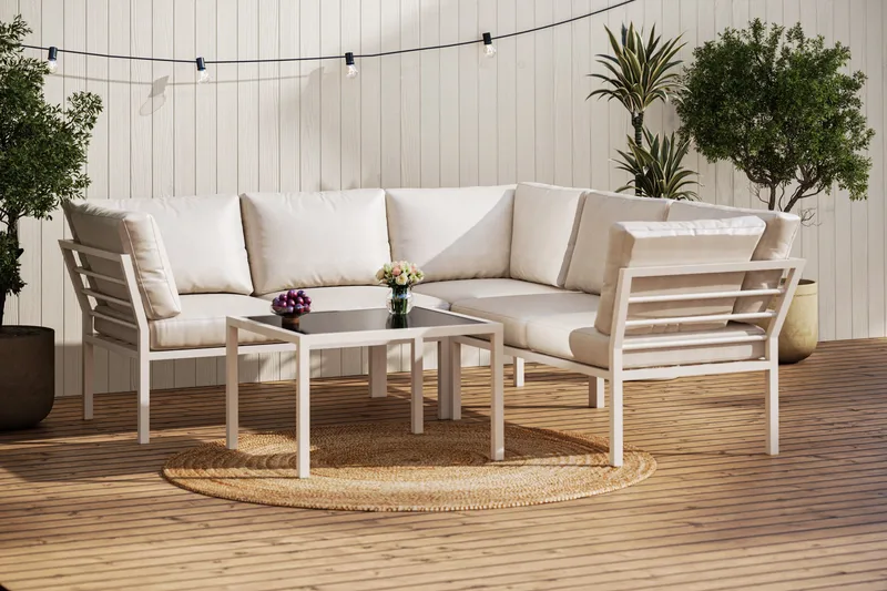 Ariany Sofagruppe 5-personers - Beige - Have - Udendørs miljø - Altan & terrasse - Altanmøbler