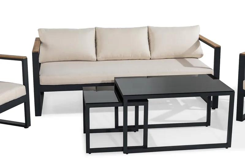 Aspvik Sofagruppe - Sort/Teak - Have - Udendørs miljø - Altan & terrasse - Altanmøbler