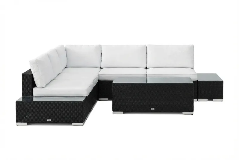 Bahamas Hjørnesofa (Vendbar) Åben Ende inkl. Endemodul 5-personers – Bord uden Hylde - Have - Udendørs miljø - Altan & terrasse - Altanmøbler