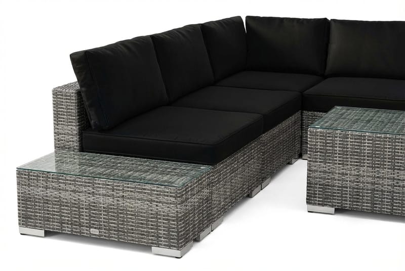 Bahamas Hjørnesofa (Vendbar) Åben Ende inkl. Endemodul 5-personers – Bord uden Hylde - Have - Udendørs miljø - Altan & terrasse - Altanmøbler