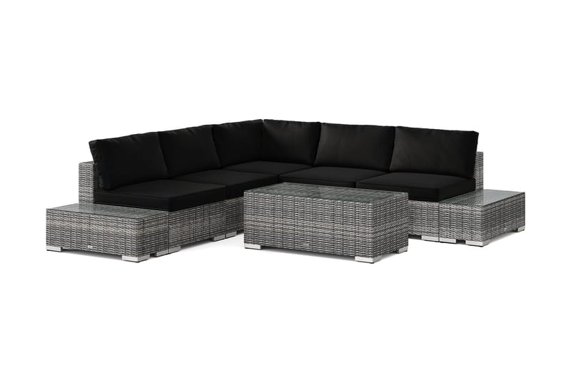 Bahamas Hjørnesofa (Vendbar) Åben Ende inkl. Endemodul 5-personers – Bord uden Hylde - Have - Udendørs miljø - Altan & terrasse - Altanmøbler