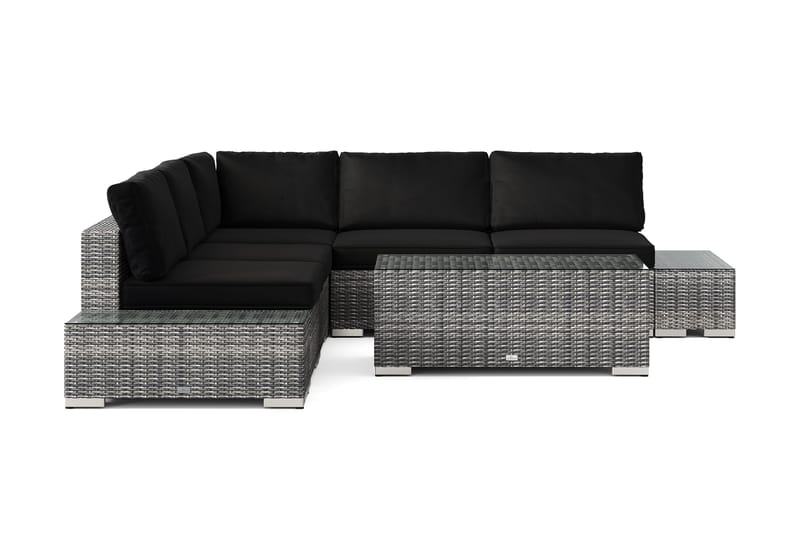 Bahamas Hjørnesofa (Vendbar) Åben Ende inkl. Endemodul 5-personers – Bord uden Hylde - Have - Udendørs miljø - Altan & terrasse - Altanmøbler