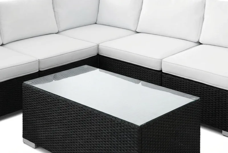 Bahamas Hjørnesofa (Vendbar) Åben Ende inkl. Endemodul 5-personers – Bord uden Hylde - Have - Udendørs miljø - Altan & terrasse - Altanmøbler