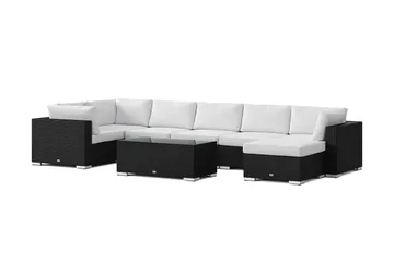 Bahamas U-formet udendørs loungegruppe 7-pers med vendbar divan og bord