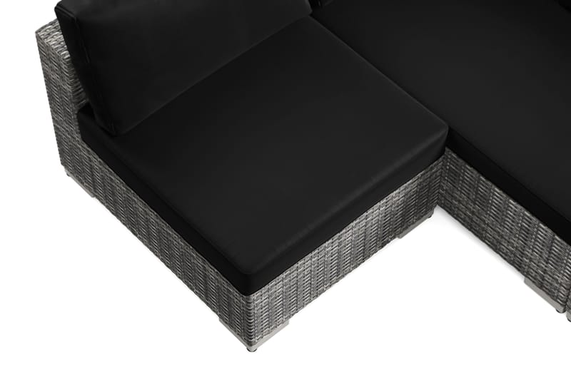 Bahamas U-formet udendørs loungegruppe med åben afslutning, 8-pers med bord - Grå - Have - Udendørs miljø - Altan & terrasse - Altanmøbler