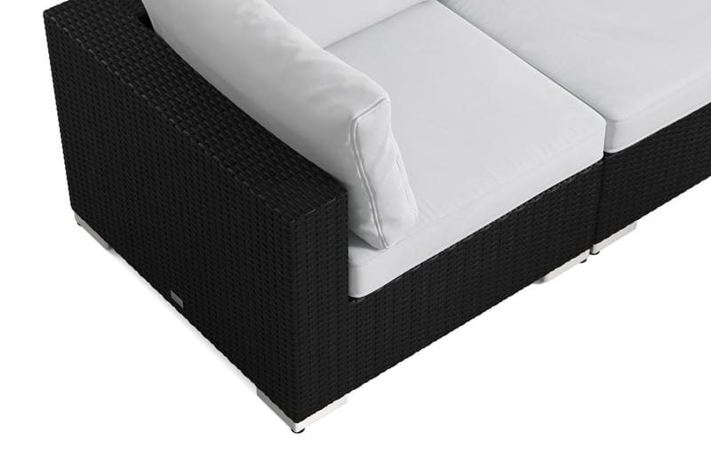 Bahamas udendørs hjørnesofa 5-pers vendbar og bord med hylde - Sort - Have - Udendørs miljø - Altan & terrasse - Altanmøbler