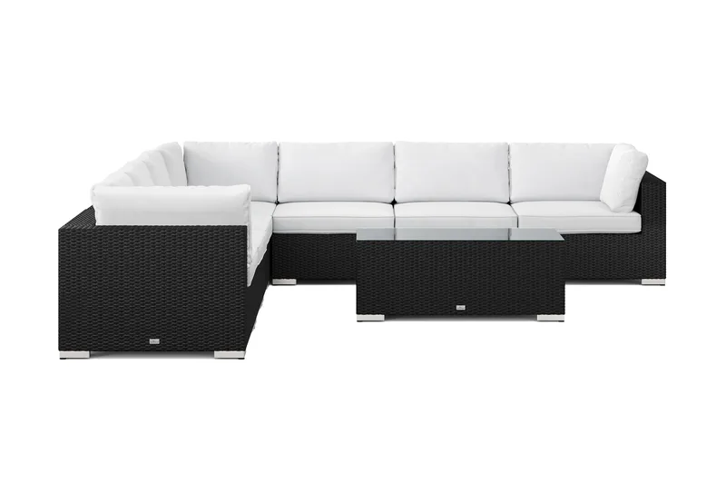 Bahamas udendørs hjørnesofa 7-pers vendbar med bord - Sort - Have - Udendørs miljø - Altan & terrasse - Altanmøbler