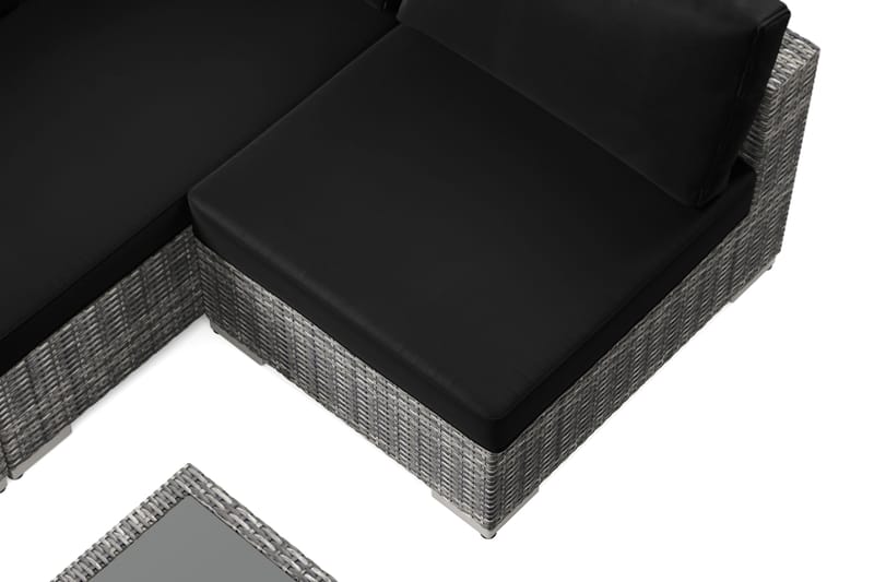 Bahamas udendørs loungegruppe 5-pers med vendbar chaiselong og bord med hylde - Grå - Have - Udendørs miljø - Altan & terrasse - Altanmøbler