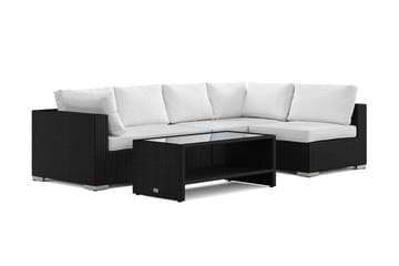 Bahamas udendørs loungegruppe 5-pers med vendbar chaiselong og bord med hylde