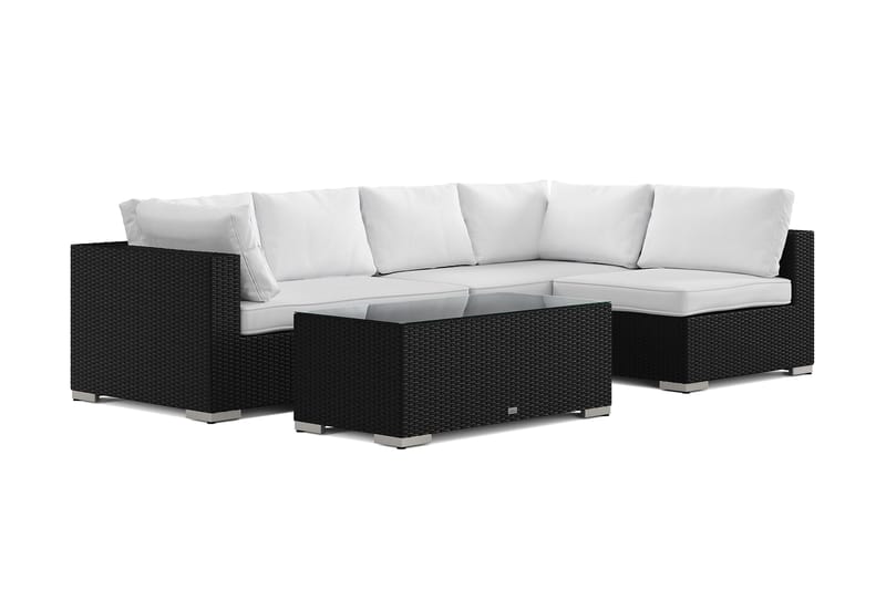 Bahamas udendørs loungegruppe 5-pers med vendbar chaiselong og bord - Sort - Have - Udendørs miljø - Altan & terrasse - Altanmøbler