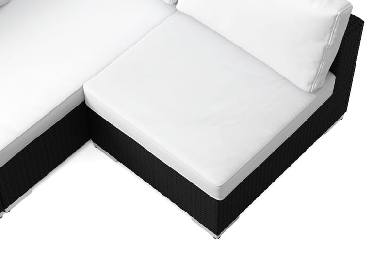 Bahamas udendørs loungegruppe 6-pers med vendbar chaiselong og bord - Sort - Have - Udendørs miljø - Altan & terrasse - Altanmøbler