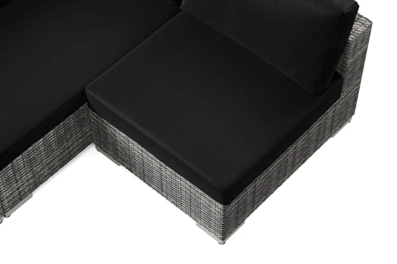 Bahamas udendørs loungegruppe 6-pers med vendbar chaiselong og bord - Grå - Have - Udendørs miljø - Altan & terrasse - Altanmøbler