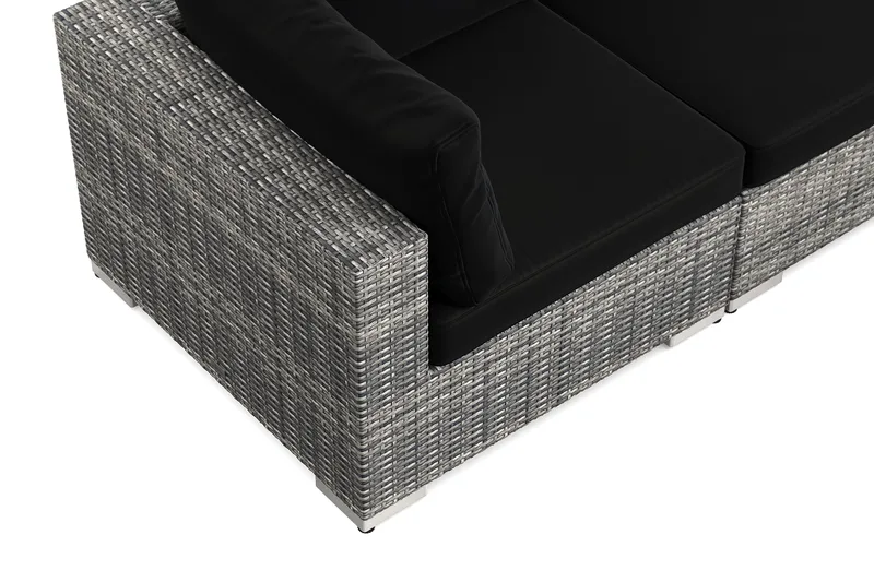 Bahamas udendørs sofa 3-pers med bord - Grå - Have - Udendørs miljø - Altan & terrasse - Altanmøbler