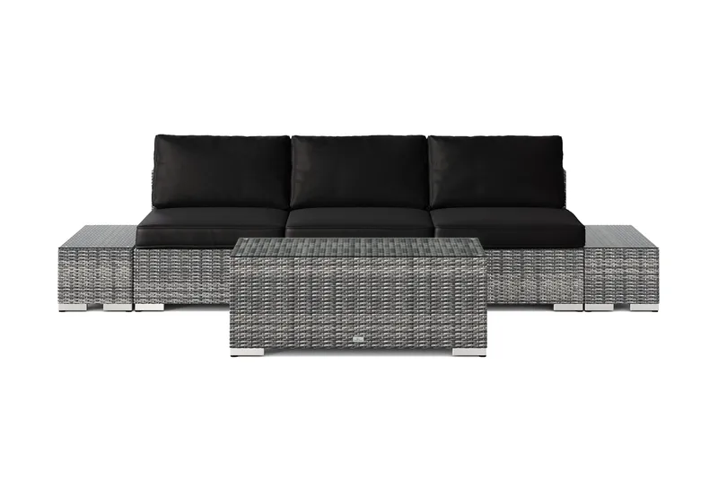 Bahamas udendørs sofa 3-pers med bord - Grå - Have - Udendørs miljø - Altan & terrasse - Altanmøbler