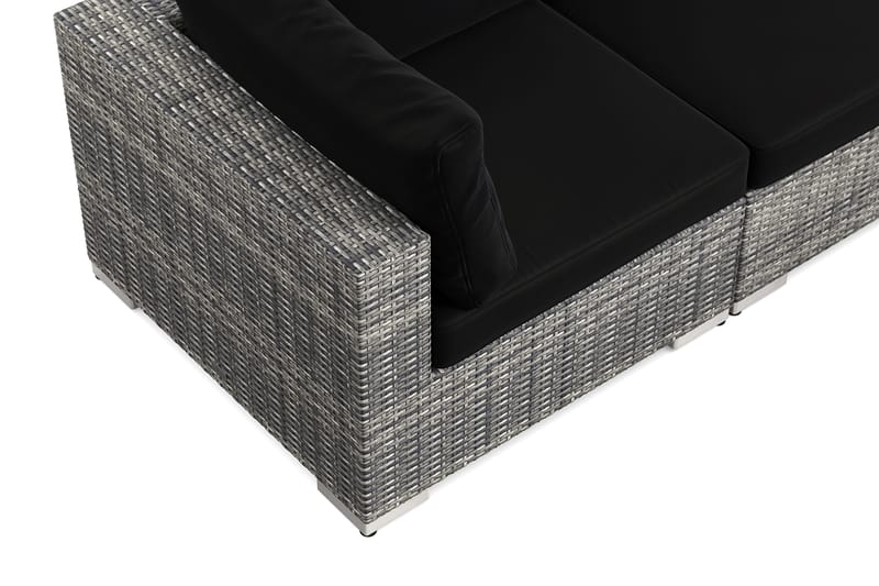 Bahamas udendørs sofa 3-pers med bord og hylde - Grå - Have - Udendørs miljø - Altan & terrasse - Altanmøbler