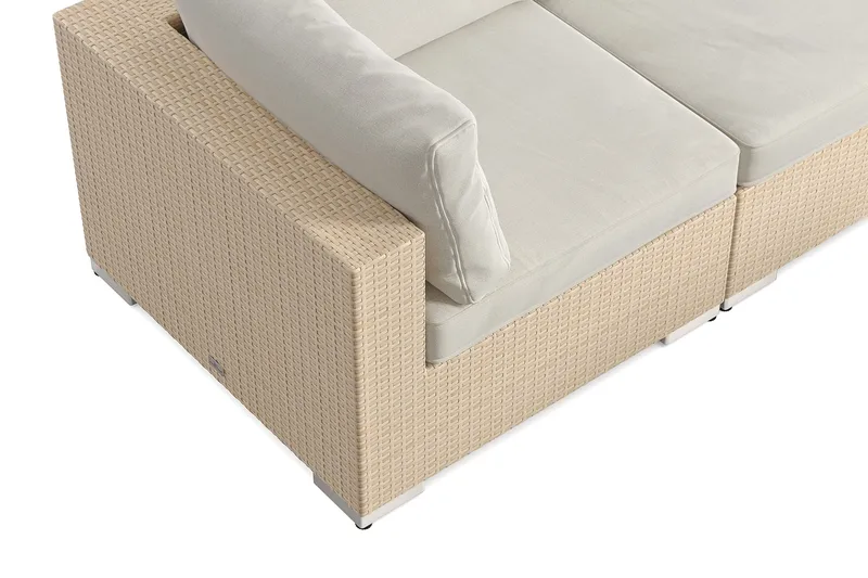 Bahamas udendørs sofa 3-pers med bord - Beige - Have - Udendørs miljø - Altan & terrasse - Altanmøbler