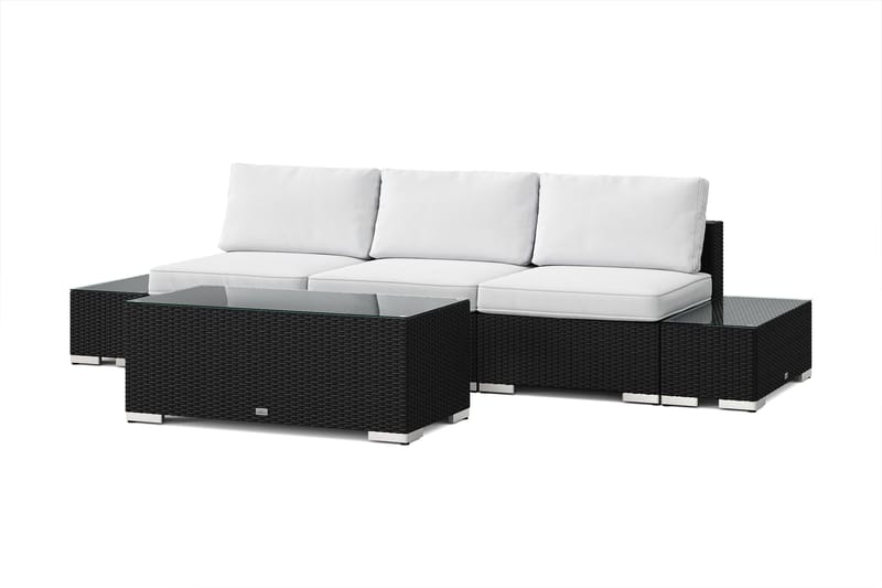 Bahamas udendørs sofa 3-pers med bord - Sort - Have - Udendørs miljø - Altan & terrasse - Altanmøbler