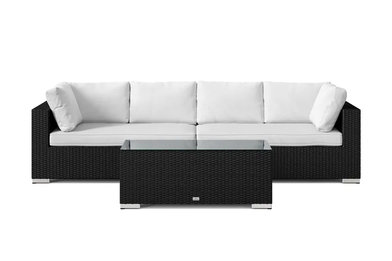 Bahamas udendørs sofa 4-pers med bord - Sort - Have - Udendørs miljø - Altan & terrasse - Altanmøbler